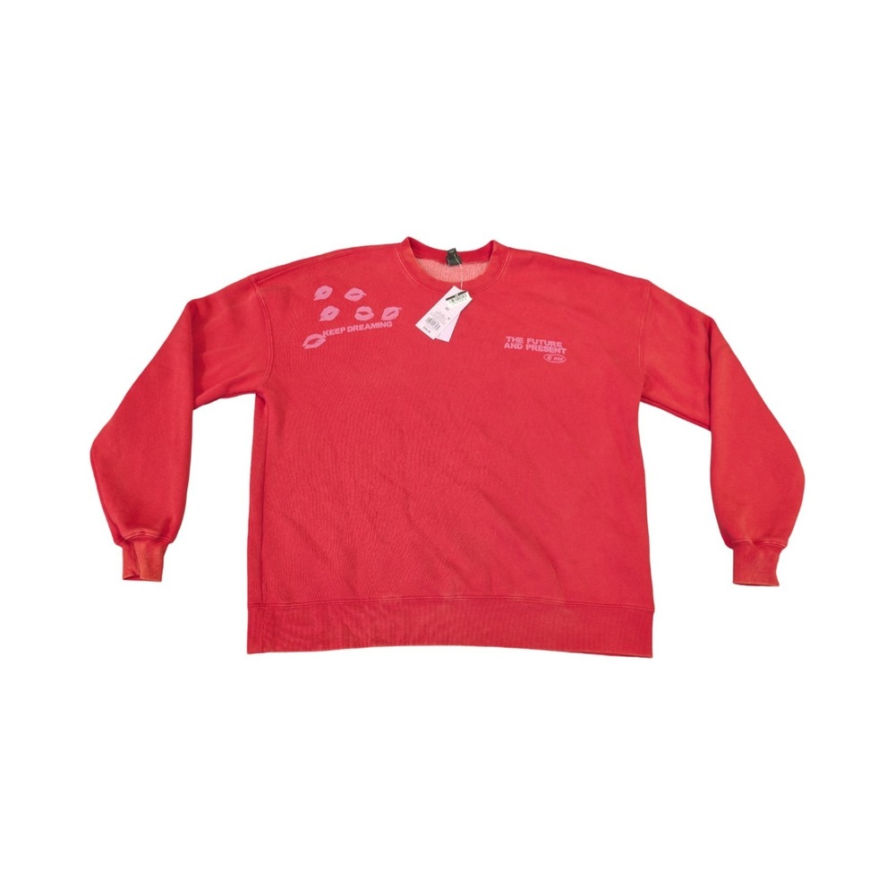 ⭐C1 Wild Fable Distressed/Faded Sweatshirt Red Keep Dreaming Size XS
